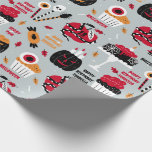 Halloween Girl's Birthday Cake Namn Scary Roligt Presentpapper<br><div class="desc">Halloween Girl's Birthday Cake Namn Scary Roligt Wrapping Papper</div>