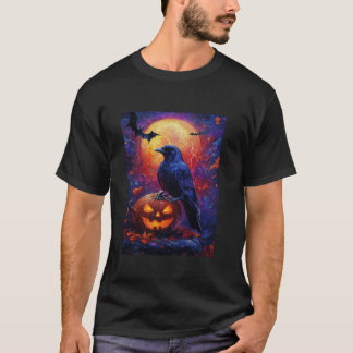 Halloween Girls Design Boys Kråka Pumpkin Kids Hal T Shirt