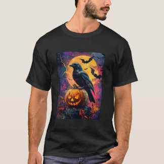 Halloween Girls Design Boys Kråka Pumpkin Kids Hal T Shirt