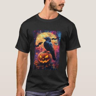 Halloween Girls Design Boys Kråka Pumpkin Kids Hal T Shirt