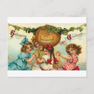 Halloween Girls Helg Vykort