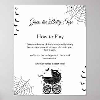 Halloween Gissa Bukens Storlek Baby Shower Skylt
