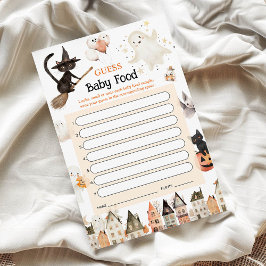Halloween gissar Baby Matspel - babyvykort