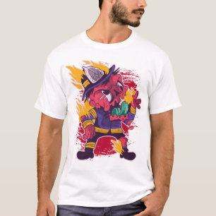 Halloween Glad Halloween Brandman Kostym T Shirt