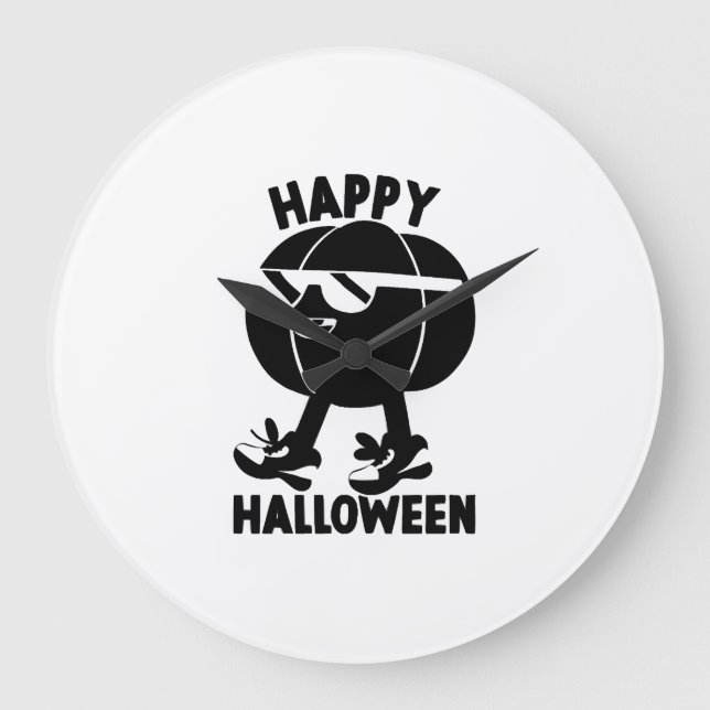 Halloween Glad Halloween Pumpa Stor Klocka (Framsida)
