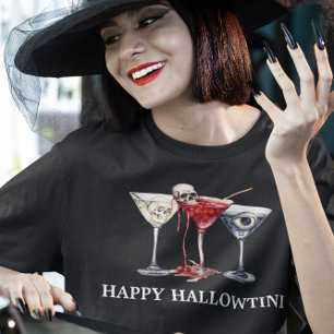 Halloween Glad Hallowtinti Cocktail Martini T Shirt
