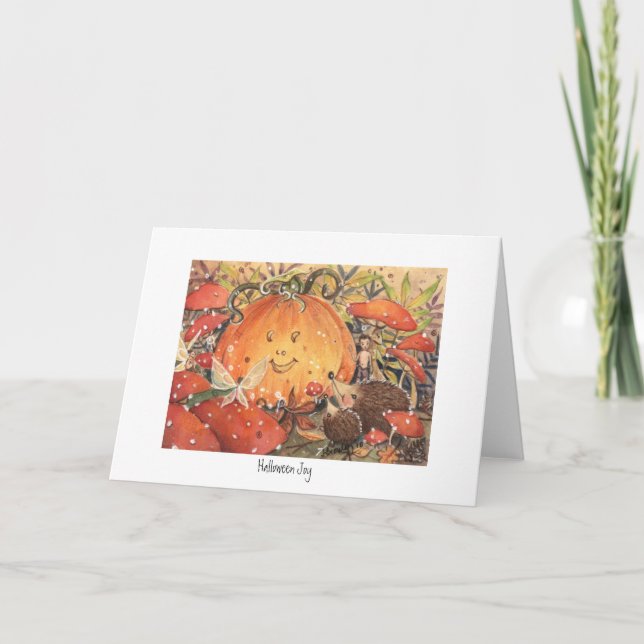 "Halloween glädje" kort (Framsida)