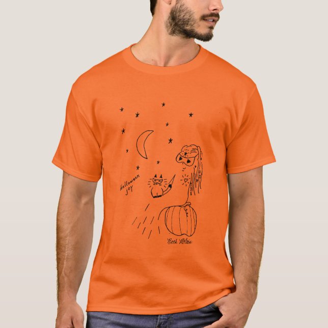 Halloween glädjeskjorta t shirt (Framsida)