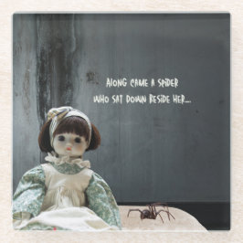 Halloween Glass Underlägg, krämsfröken Muffet