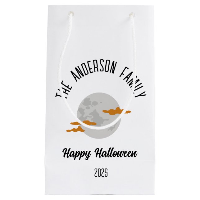 Halloween Glowing Full Moon Personlig Namn (Framsidan)