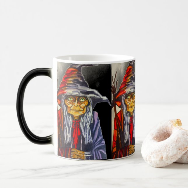 HALLOWEEN GLOWING RED WITCH MAGISK MUGG (Med munk)