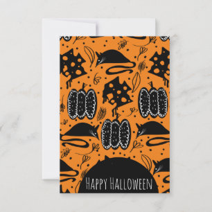 Halloween Gnagare Mus Ost Födelsedagsmönster Kort