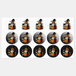 Halloween Gnom Etiketter
