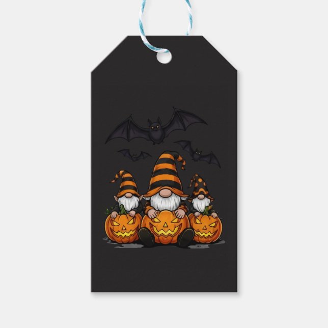 Halloween Gnom Presenttagg Presentetikett (Framsidan)
