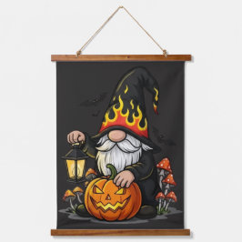 Halloween Gnom Trä Toppad Väggduk