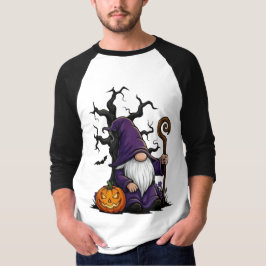 Halloween Gnome 3/4 Ärmad Raglan T-Shirt