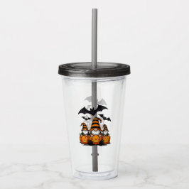 Halloween Gnome Acrylic Tumbler Take Away Mugg