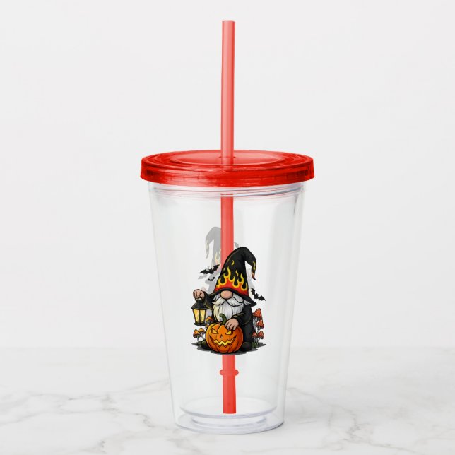 Halloween Gnome Acrylic Tumbler Take Away Mugg (Framsida)