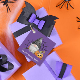Halloween Gnome Bus eller godis Gåvor Etiketter