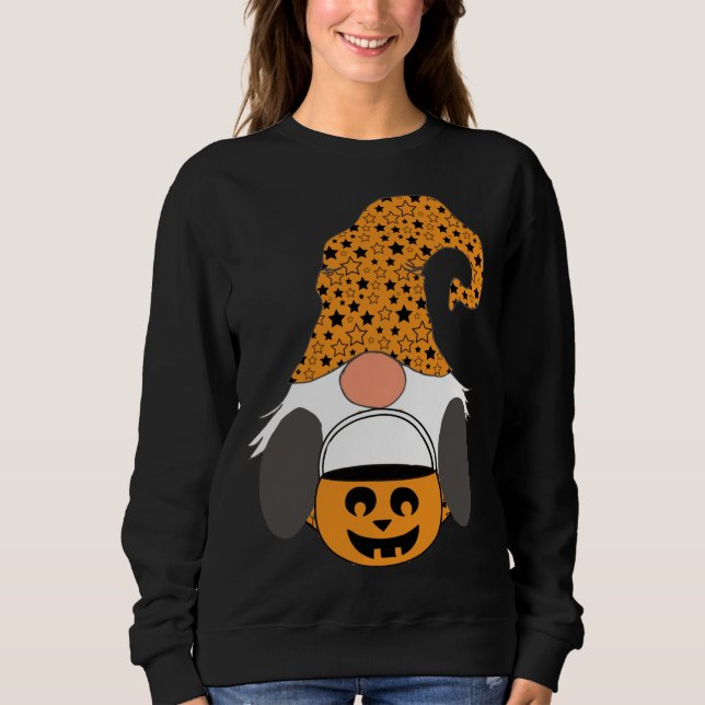 Halloween Gnome Bus eller godis Nordic Gnome Orang T Shirt (Framsida)