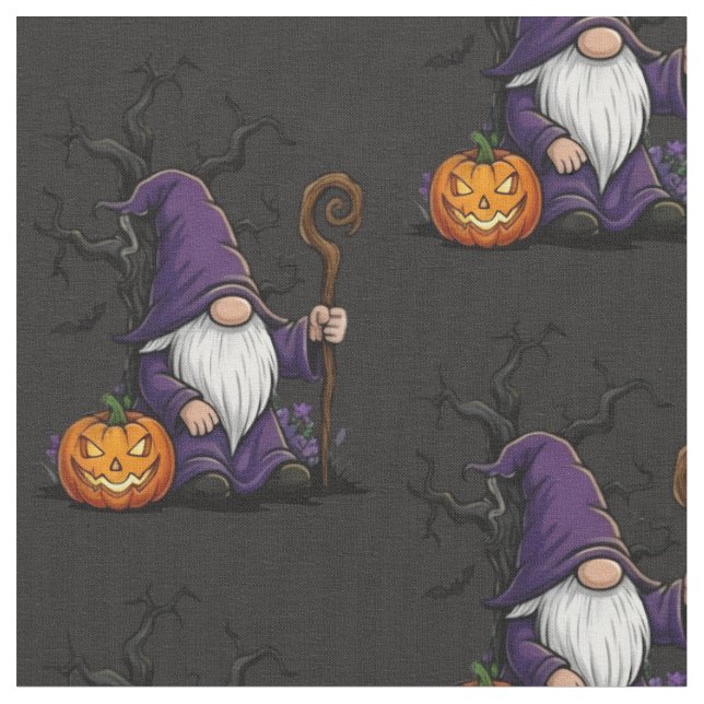 Halloween Gnome Fabric Tyg (Närbild)
