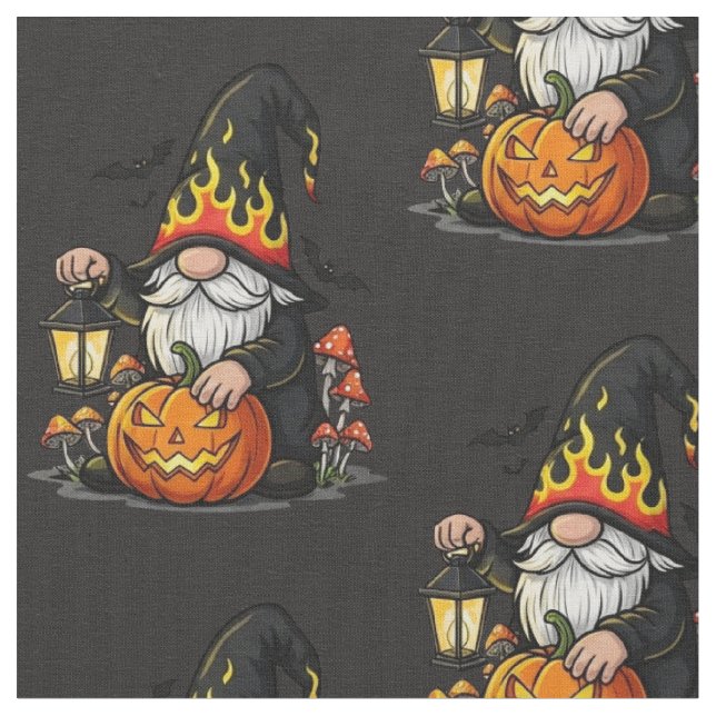 Halloween Gnome Fabric Tyg (Närbild)