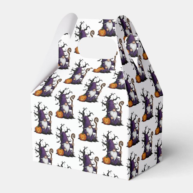 Halloween Gnome Favor Box Presentaskar (Framsidan Sidan)