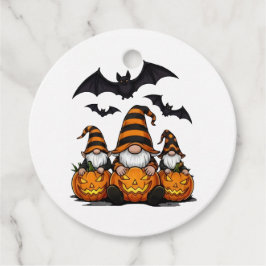 Halloween Gnome Favor Tags Gåvor Etiketter