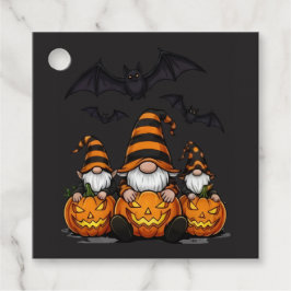 Halloween Gnome Favor Tags Gåvor Etiketter