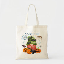 Halloween Gnome Fladdermus Candy Tote Bag