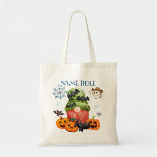 Halloween Gnome Fladdermus Candy Tote Bag Tygkasse