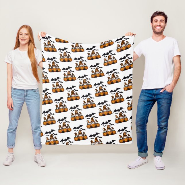 Halloween Gnome Fleece Blanket (På plats)
