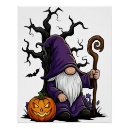 Halloween Gnome Glansig Affisch Perfect Poster