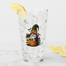 Halloween Gnome Glass Cup
