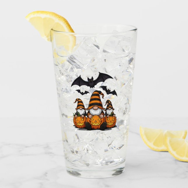 Halloween Gnome Glass Cup Glaskopp (Framsida Ice)