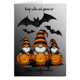 Halloween Gnome Greeting Card Hälsningskort
