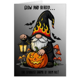 Halloween Gnome Greeting Card Hälsningskort
