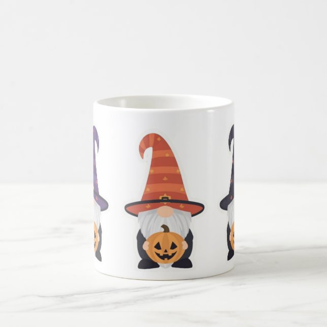 Halloween Gnome Mug | Cute Pumpkin Coffee Cup Kaffemugg (Center)