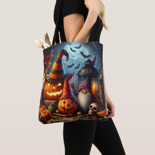 Halloween Gnome och Jack-O-Lanternor Tygkasse