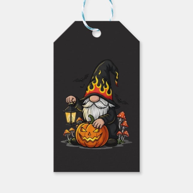 Halloween Gnome Presentkort Presentetikett (Framsidan)