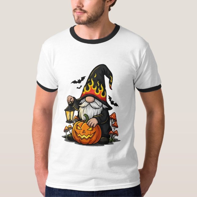 Halloween Gnome Ringer T-Shirt (Framsida)