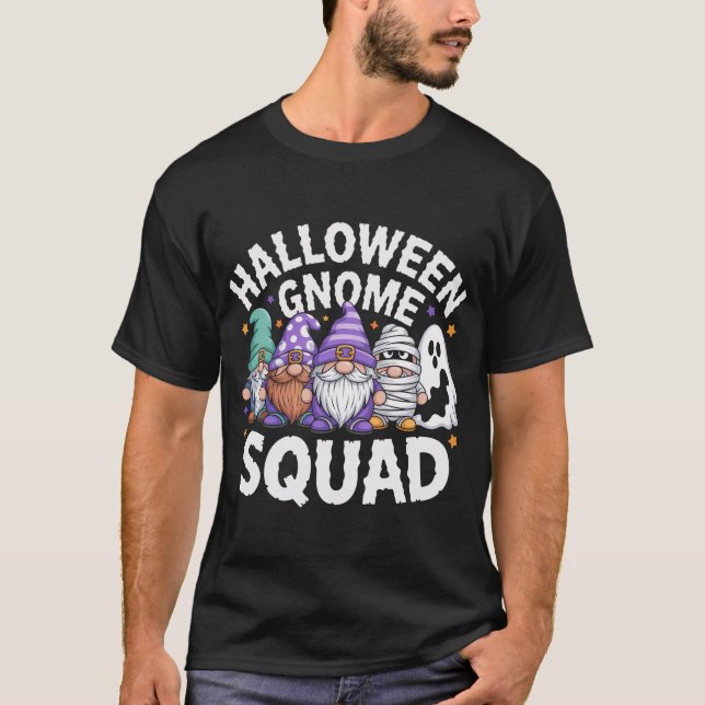Halloween Gnome Squad-familjen T Shirt (Framsida)