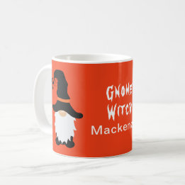 Halloween Gnome Witch White Hair Beard Lägg till N Kaffemugg