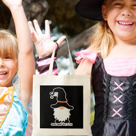 Halloween Gnome Witch White Hair Black Hat Tote Ba Tygkasse