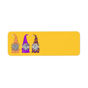 Halloween Gnomes Adressetiketter Returadress Etikett