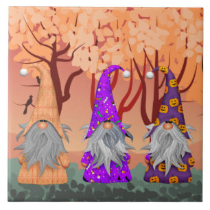 Halloween Gnomes Ceramic Tile Kakelplatta