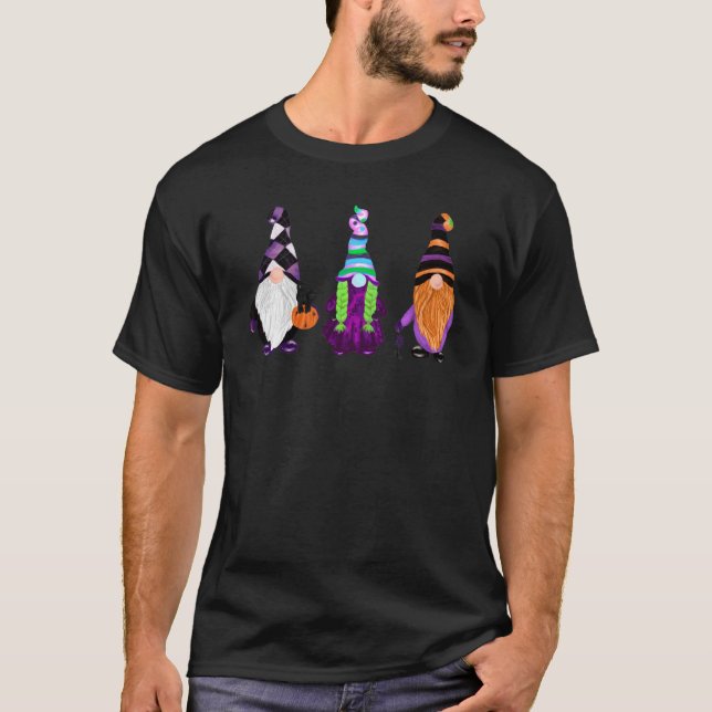 Halloween Gnomes Cute Autumn Pumpkin Fall Funny Ho T Shirt (Framsida)