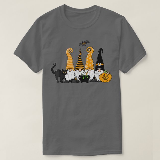 Halloween Gnomes Cute Autumn Pumpkin Fall Helgdag T Shirt (Design framsida)