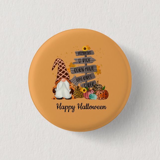 Halloween Gnomes, Fall, Pumpkins, Halloween fest  Knapp (Framsida)