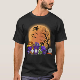 Halloween Gnomes Funny Lastbil Pumpkin Witch T Shirt